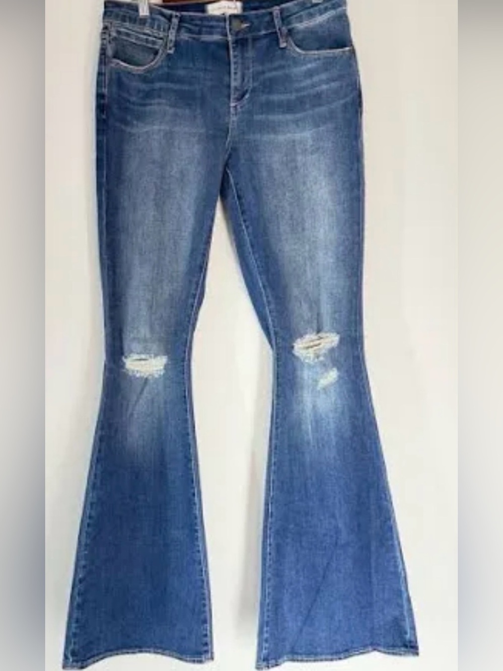 Articles Of Society Mid Blue Distressed Flare bottom Jeans 26 x 32